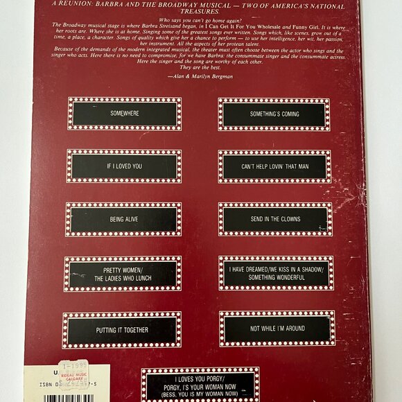 BARBRA STREISAND SONGBOOK | SHEET MUSIC - The Broadway Album Piano Vocal Guitar - Picture 3 of 3